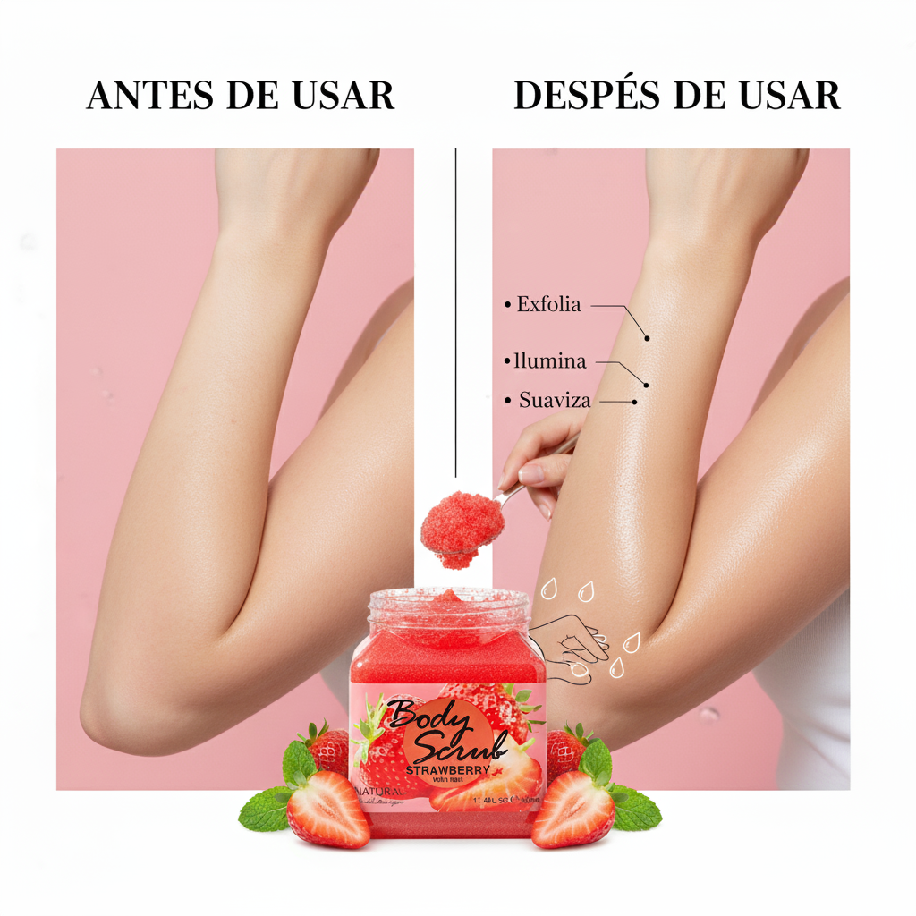 Exfoliante Corporal Fresa Con Sal 500ml