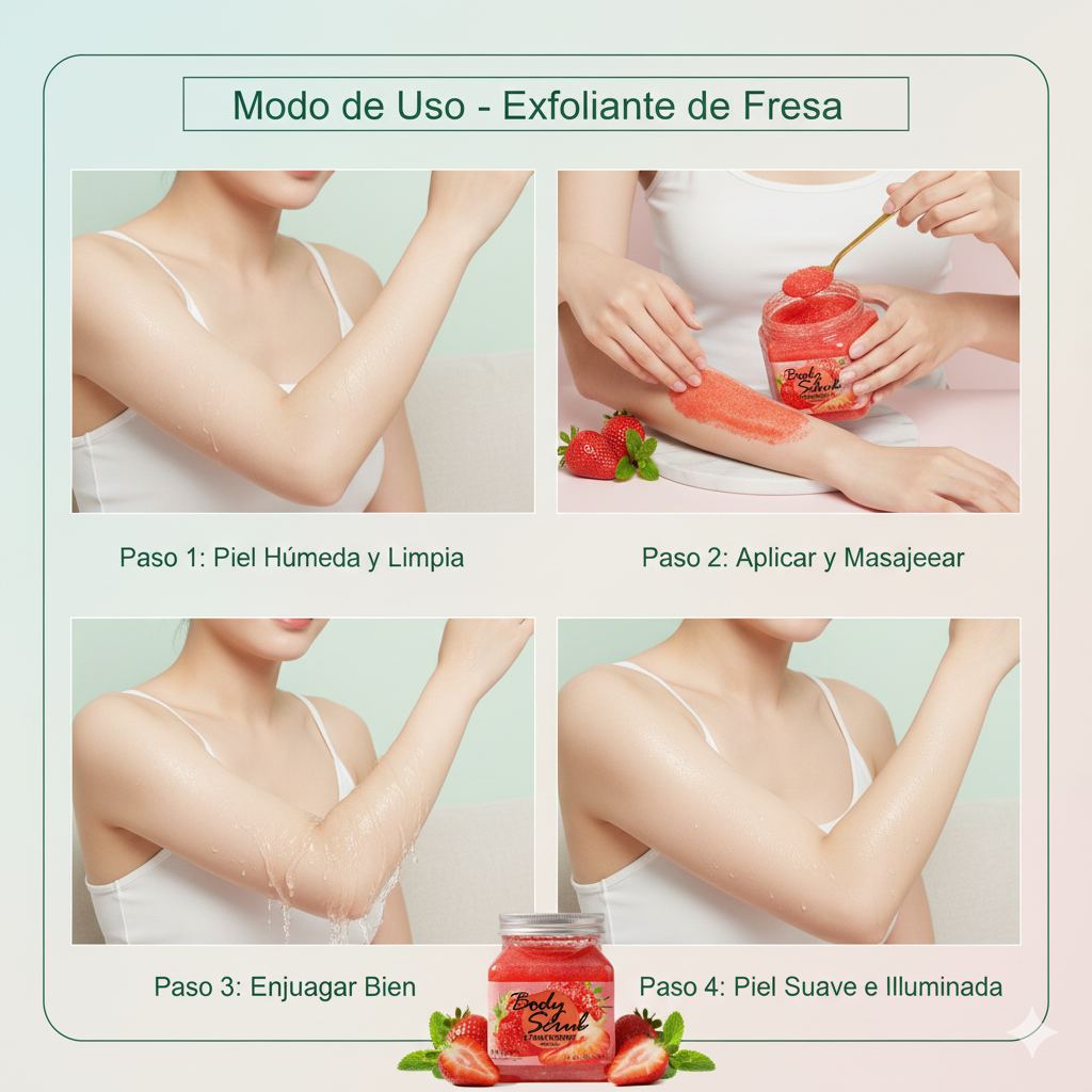 Exfoliante Corporal Fresa Con Sal 500ml